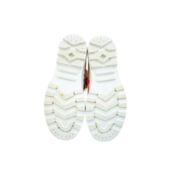 FabKids Girls Floral Canvas Combat Boots – Size 4 - Picture 5 of 8